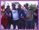 A group of native Frechmen in patriotic colors