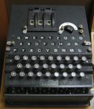 Old machine that looks similar to a typewriter