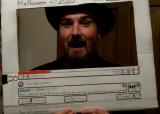 My costume from Halloween 2010. David in a cardboard cut of a YouTube window