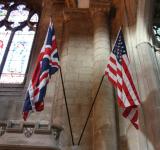 American and English flags